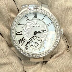 Philip Stein Silver Luxury Watch with Roman Numerals